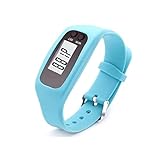Aktivitätstracker Armband, Schrittzähler ohne app und Handy kein Bluetooth Pedometer Fitness Uhr Schrittzähler Sportuhr Band Fitness Tracker (Color : Blau, Size : 24 * 3)