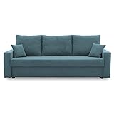 Couch Aikido I 223x90 - mit schlaffunktion - Farben zur Auswahl - modernen Couch - mit Bettkasten - Moderner Cordstoff - Stoff POSO (POSO 026)