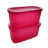 Tupperware SET (2) 250 ml Eisscholle Cubix Gefrier-Behälter Gefrierbehälter Brombeere dunkel pink