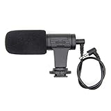 IXUMCSYL Kameramikrofon Externes Stereo-Interviewmikrofon für Reporter-Handykamera-Video-Sprachaufzeichnungsmik