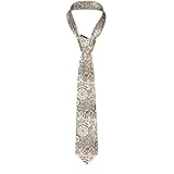 Herren-Krawatten, handgezeichnetes Uhrwerk-Muster, schmale Krawatte für Business, Party, Hochzeit, Anzug, Schwarz , Einheitsgröß