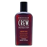 AMERICAN CREW – Liquid Wax, 150 ml, Stylingprodukt für Männer, flüssiges Wachs für mittleren Halt & natürlichen Glanz, Haarprodukt für angenehm griffiges Haar & um Locken zu definieren Unparfü