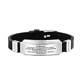 Strap Family Armband Armband Armband Silikon Day TO Hand MY Edelstahl Armbänder Creolen für Mädchen 10-12, Einheitsgröße, Edelstahl, Kein E