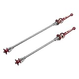 BESNIN Schnellspanner Fahrrad 2 Stück Vorder- und Hinterradsatz Fahrrad Schnellspanner für die meisten Fahrräder schwarz/rot/silbern (rot)