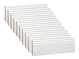 Vorteilspack KGM Hamburger Sockelleiste Altberliner Profil - Weiß lackierte Fußbodenleiste aus Kiefer Massivholz - Maße: 2400 x 18 x 95 mm - 40 Stück / 96M