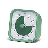 TIME TIMER Home MOD – 60-Minuten-Visual Timer für Kinder – Homeschool Supplies Study Tool, für Kinderschreibtisch, Bürotisch und Meetings mit geräuschlosem Betrieb (Ferngrün), 8.8 x 8.8 x 5.2