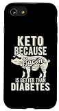 Hülle für iPhone SE (2020) / 7 / 8 Keto, weil Bacon besser ist als Diabetes — Ketogener Tag