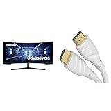 Samsung Gaming Monitor G5 C34G55TWWP, 34 Zoll, VA-Panel & KabelDirekt – 8K/4K HDMI-Kabel – 3 m – 8K@60H