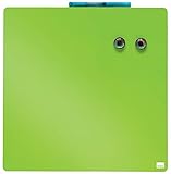 Nobo Quadratisches Magnetisches Mini-Whiteboard, Rahmenlos, Trocken Abwischbar, Leicht zu Reinigen, Wandmontage, Zuhause/Büro, 360 x 360 mm, Grün, 1903773