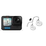 GoPro HERO10 Black Waterproof Action Camera with Front LCD and Touch Back & Accessory Surf Hero Expansion Kit Kamerabefestigung, ASURF-001