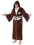 Star Wars Adult Obi-Wan Kenobi Jedi Fleece Robe Bathrobe For Men Women (2X/3X)