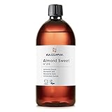 Naissance Natürliches Süßes Mandelöl (Nr. 215) 1 Liter – Vegan, Gentechnikfrei – Ideal zur Haar– und Körperpflege, für Aromatherapie und als Basisöl für Massageö