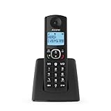 Alcatel F530 – Schnurloses Telefon mit erweiterter Anrufblockierung, Freisprecheinrichtung, großes beleuchtetes Display, VIP-Klingeltöne,10 Anrufmelodien, Schw