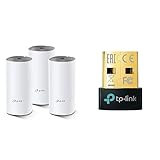 TP-Link Deco E4 Mesh WLAN Set (3er Pack), AC1200 Dual Band Router & Repeater & UB500 Nano USB Bluetooth 5.0 Adapter Dong