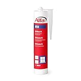 Alfa Bau-Silikon transparent 300 ml Profi-Qualität UV- & witterungsbeständig - Qualitäts-Dichtstoff - Fugendichtstoff - S