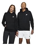 Nike Herren Hoodie mit Durchgehendem Reißverschluss Sportswear Club Fleece, Black/Black/White, M, BV2645-010