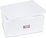 THERM BOX Styroporbox 12W 40x30x21cm Wand 3cm Volumen 12,24L Isolierbox Thermobox Kühlbox Warmhaltebox Wiederverwendb