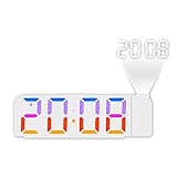 ziyuan RGB-Uhr mit Zeit- und Temperaturanzeige, Hintergrundbeleuchtung, Schlummeruhr für das Schlafzimmer zu H
