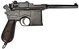 Denix Erwachsene Deutsche Pistole Mauser Cal 4, 63 1896 Gefälschte Waffenreplik, schwarz, One S