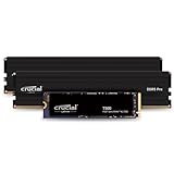 Crucial T500 1TB Gen4 NVMe M.2 Interne Gaming SSD mit Kühlkörper & Crucial Pro Desktop RAM 48GB Kit (2x24GB) DDR5 6000MH