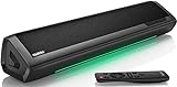 Saiyin Soundbar für TV, Soundbar mit Bluetooth, optisch, AUX-Eingänge, 43,2 cm (17 Zoll), kleine TV-Soundbar-Lautsprecher mit visueller Lautstärkeregelung (43,2 cm, schwarz, DS6305)