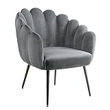 VELVET CONCHIGLIA ARMCHAIR - Der GLAM-Stil, elegant. Darüber hinaus ist der Sessel für einen bequemen Sitz gepolstert und dank seiner vollständig eisernen Struktur sehr widerstandsfähig
