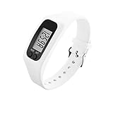 Aktivitätstracker Armband, Schrittzähler ohne app und Handy kein Bluetooth Pedometer Fitness Uhr Schrittzähler Sportuhr Band Fitness Tracker (Color : Weiß, Size : 24 * 3)