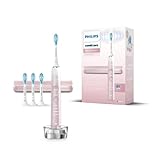 Philips Sonicare DiamondClean elektrische Zahnbürste der 9000er Serie – Schallzahnbürste, sauberere Zähne und Mundpflege mit 4x C3 Premium Plaque Defense-Bürstenköpfen, Pink (Modell HX9911/79)