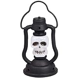 BSTCAR Totenkopf Lampe, Halloween Laternen mit LED In Flackernder Totenkopf,für Halloween, Garten, Party, Spiel, B
