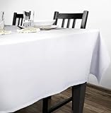 Rollmayer Tischdecke Tischtuch Tischwäsche Gastronomie Kollektion Vivid Uni einfarbig pflegeleicht waschbar(Weiß 1, 100x100cm)