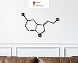 Serotonin, Metall Wanddeko, Wanddeko Aus Metall, Wandbild aus Metall, (Größe: 40 x 26 cm)