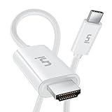 uni USB C auf HDMI Kabel [4K@60Hz],Thunderbolt 3/4 kompatibel, Type C zu HDMI für iPhone 15 Pro/Pro Max, MacBook iPad Pro/Air, iMac, Surface Book 2, Samsung S10, Pixelbook usw. -1.8m Weiß