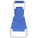 [Produkt: Enshey Klappliege mit sonnenblauem Aluminium-Strandliegestuhl, tragbarer Himmelstuhl, leichte Liege-Sonnenliege, verstellbarer Outdoor-Camping-Strandstuhl]-B