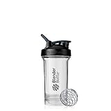 BlenderBottle Shaker Bottle Pro Series Perfect for Protein Shakes and Pre Workout, 680 ml, Schwarz/Transparent, 15 Stück