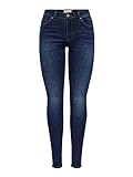 ONLY Women's ONLWAUW MID SK DNM BJ581 NOOS Jeans, Dark Blue Denim, S / 30L