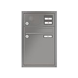 RENZ/Eckrahmen/Unterputz-Briefkastenanlage Einbau-Briefkasten/RAL-Farbe 9007 / Volumen 8 L/Sprechsieb oben/Dein-Briefk