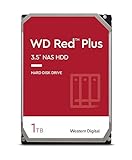WD Red interne Festplatte 1 TB (3,5 Zoll, NAS Festplatte, 5400U/min, SATA 6 Gbit/s, NASware-Technologie, für NAS-Systeme im Dauerbetrieb)