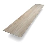 Bodenglück Klebevinyl ''Eiche Ameland'' Braun | Klebe Vinyl natürliche Holzoptik | 1219 x 228 x 2,5 mm | Paketpreis für 3,34m² | sehr Fußwarm, minimale Aufbauhöhe, für Fußbodenheizung, w