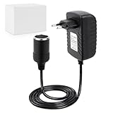Netzadapter Spannungswandler, Auto Zigarettenanzünder Steckdose AC auf DC Netzteil Adapter Wechselrichter 240V bis 12V Universal Autoladegerät Stromversorgung, 12 Volt Transformator W