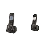 Telekom Sinus A207 Schnurlostelefon (mit Anrufbeantworter) schwarz & Schnurlostelefon DECT analog, schw
