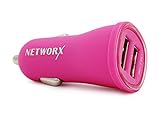 Networx Fancy KFZ-Ladegerät, 2x USB, mit Smartchip, pink