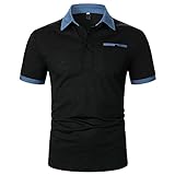 Herrenhemd mit normaler Passform Adrette Kleidung Hemden für Männer Arbeit Outdoor-Sport Golf Tennis T-Shirt Hemden für M