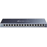 TP-Link TL-SG116 16-Ports Gigabit Netzwerk Switch (32 Gbit/S Switching-Kapazität, geschirmte RJ-45 Ports, Metallgehäuse, IGMP-snooping, Unmanaged, Plug-und-Play, lüfterlos) b