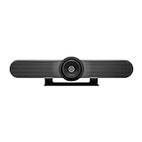 Logitech MEETUP Videokonferenz-Webcam, Ultra-HD 4K, 120° Blickfeld, Motorisierte Neigung, Integrierte Lautsprecher, Full Duplex & Advanced Beamforming Mikrofone, Für kleinere Meetingräume - Schw