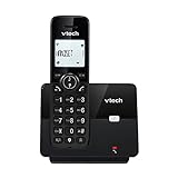 VTech CS2000 schnurloses Telefon, ECO+ Modus, Festnetztelefon, schwarz, Anrufsperre, Freisprechfunktion, große Tasten, zwei Zeilen Display