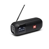 JBL Tuner 2 Radiorekorder in Schwarz – Tragbarer Bluetooth Lautsprecher mit MP3, DAB+ & UKW Radio – Kabelloser Musikgenuss von bis zu 12 S