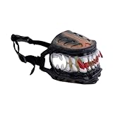 Gruseliger Werwolf-Hundemaulkorb mit großen Zähnen – bunte Zombie-Maske, lustiges Kostüm für Halloween | Dies könnte das lustige und coolste sein, das Ihr Hund jemals tragen w
