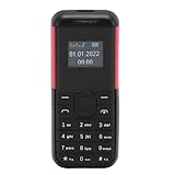 Annadue Kleines -Telefon, Entsperrtes 2G-GSM-Dual-SIM-Smartphone, 0,66-Zoll-Bildschirm, 380-mAh-Kindertelefon, Kleines Smartphone, Bluetooth-Sound-Player, Basistelefon (Schwarz Rot)