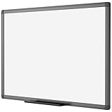 VIZ-PRO Magnetisches Whiteboard trocken abwischbar 90 x 60 cm A1 trocken abwischbares Whiteboard mit schwarzem Aluminiumrahmen und S