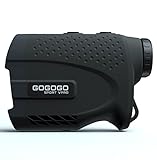 Gogogo Sport Vpro Golf Laser Entfernungsmesser 600M mit Slpoe-Schalter, Magnetstreifen, Golf Entfernungsmesser 6X Vergrößerung, Turniermodus, Fast Flag-Lock mit Pulsvibration für Golf (GS24-Schwarz)